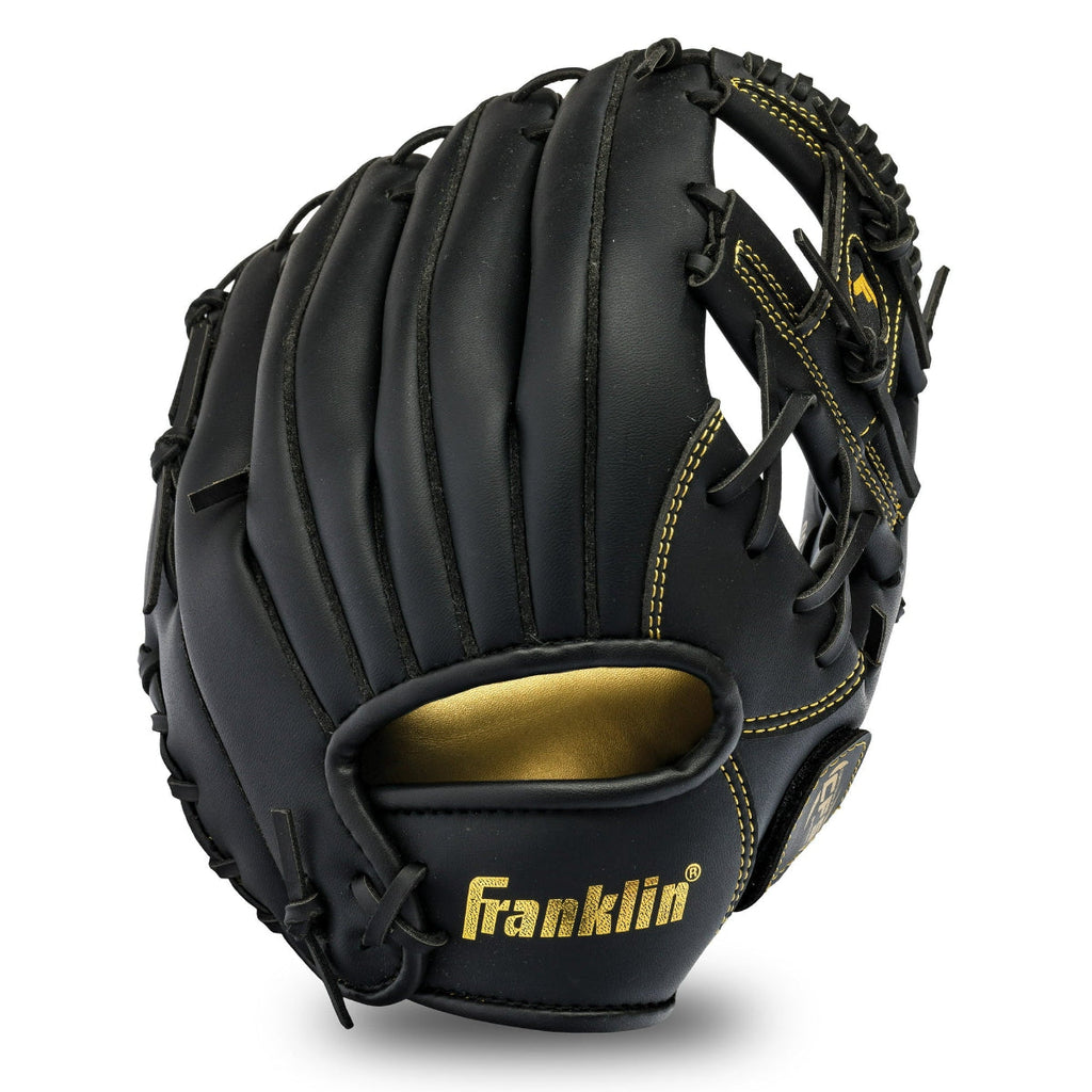 Franklin Sports Baseball and Softball Glove Field Master (11") - Black / Gold
